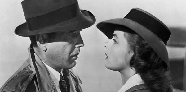 Humphrey Bogart e Ingrid Bergman no filme Casablanca