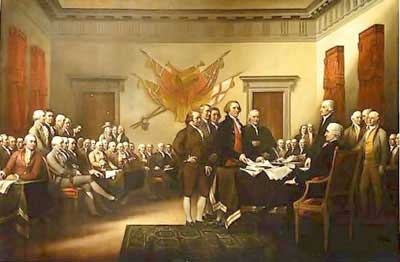 O Congresso Continental em Filadélfia: nascia a América.