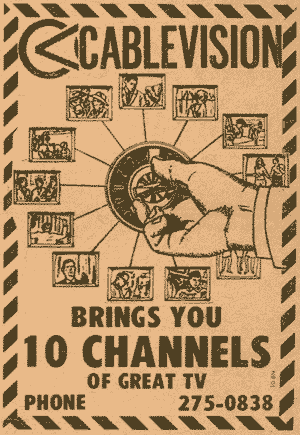 Propaganda de TV a cabo em 1973