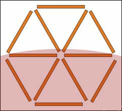 Triângulos com palitos