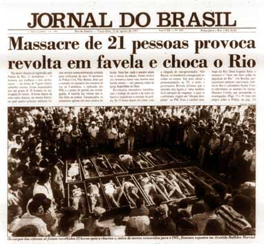 Jornal do Brasil - massacre de Vigário Geral