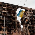 Ucrânia, edifício bombardeado