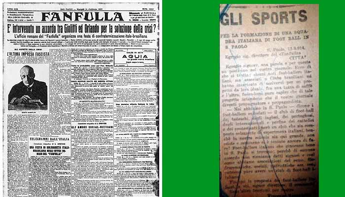 Jornal Fanfulla e carta aberta para criação do Palestra Itália