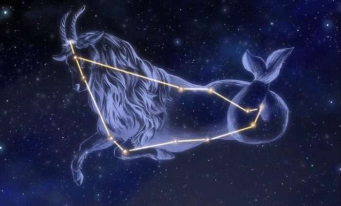 As principais estrelas da constelação sugerem a silhueta de uma cabra.