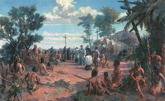 Fundação de São Paulo por Oscar Pereira da Silva, 1909.