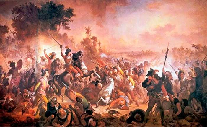 Cena da Guerra dos Emboadas, século XVIII