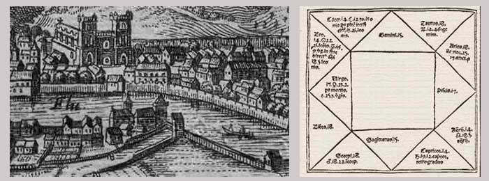 Vienne e carta em estilo medieval